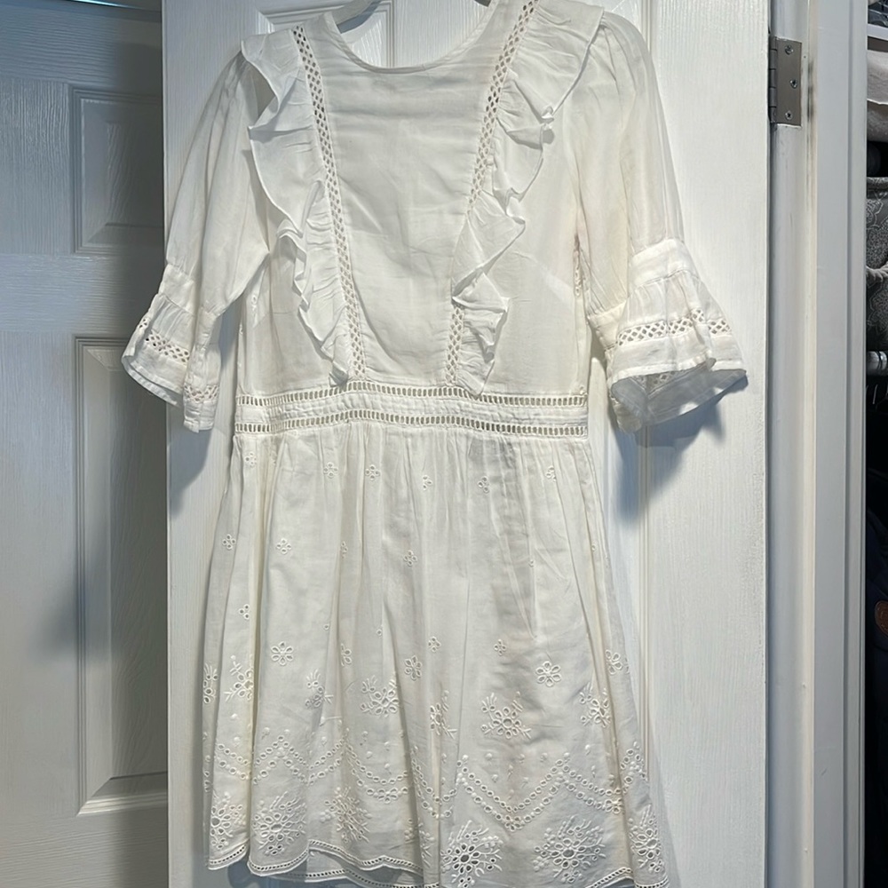 TOPSHOP Broderie Ruffle‎ Minidress - Picture 3 of 7
